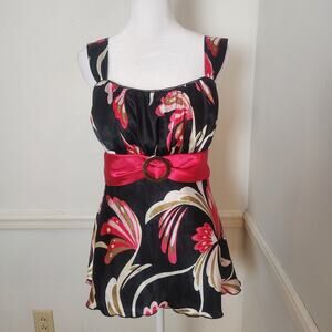 Vtg Y2K A Byer Tank Top Sz Medium Womens Babydoll Fairy Grunge Satin WhimsiGoth